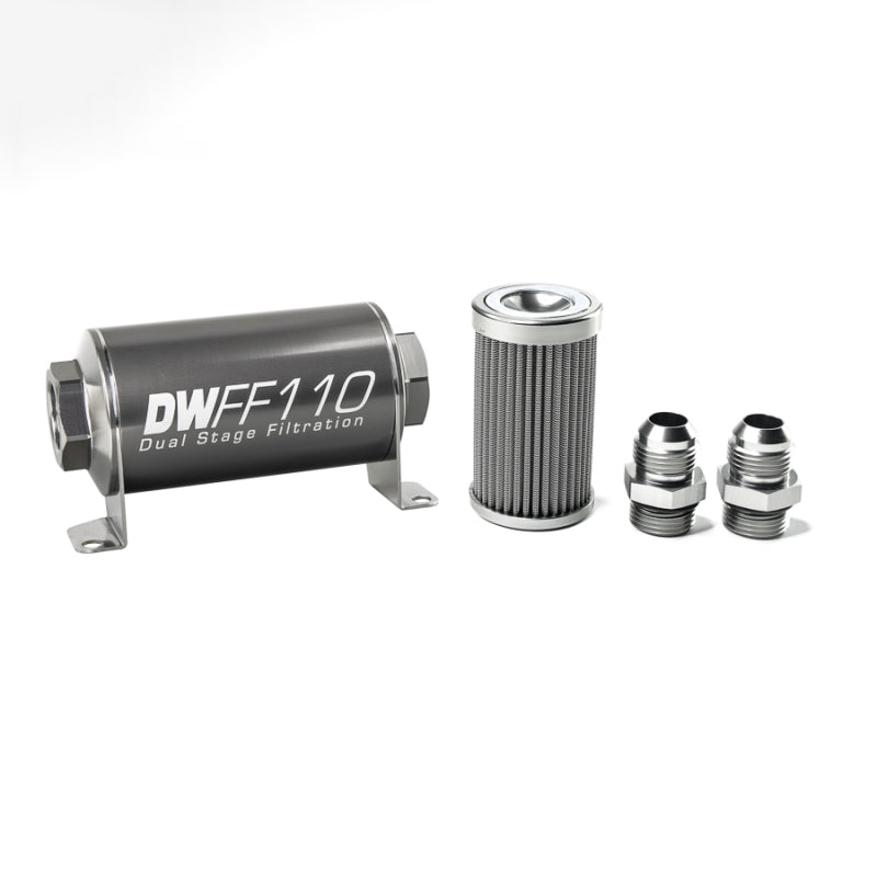 DeatschWerks Stainless Steel 10AN 100 Micron Universal Inline Fuel Fil