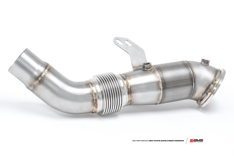 AMS Performance 2020+ Toyota Supra A90 Street Downpipe w/GESI Catalyti