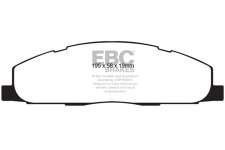 EBC 09-11 Dodge Ram 2500 Pick-up 5.7 2WD/4WD Yellowstuff Rear Brake Pa