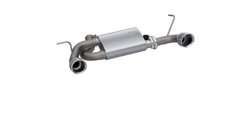 QTP 07-18 Jeep Wrangler 3.6L/3.8L 304SS Screamer Axle Back Exhaust w/4in Tips
