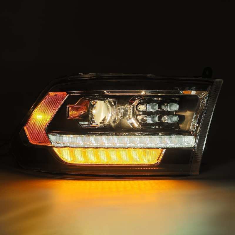 AlphaRex 09-18 Dodge Ram 2500 LUXX LED Proj Headlights Plank Style Bla