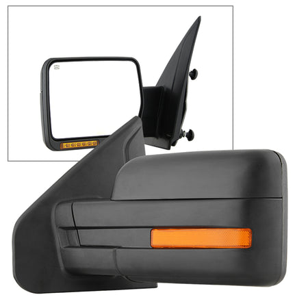 Xtune Ford F150 07-14 Power Heated Amber LED Signal OE Mirror Left MIR