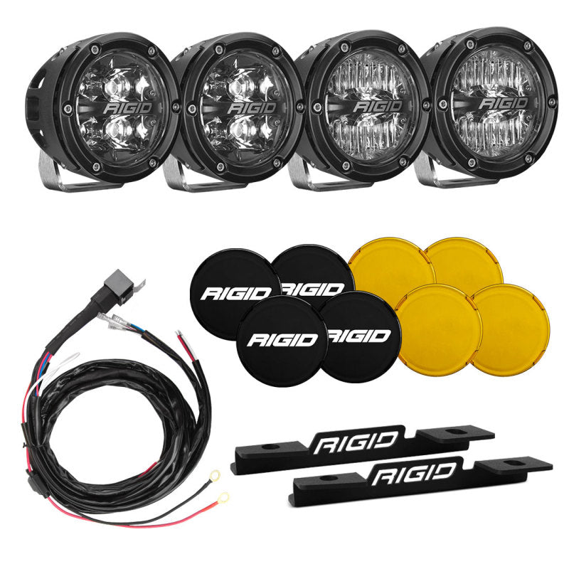 Rigid Industries 2021 Ford Bronco A-Pillar Light Kit (Incl. 360-spot a - Rigid Industries