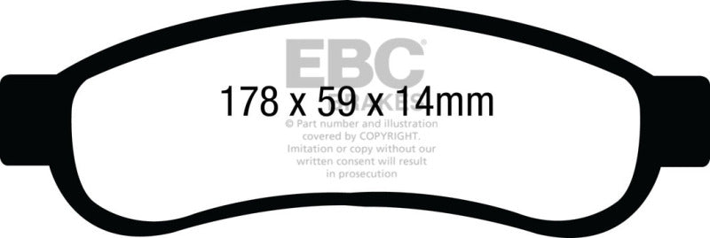 EBC 08-10 Ford F250 (inc Super Duty) 5.4 (2WD) Yellowstuff Rear Brake 