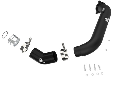 aFe BladeRunner Black 2-3/4in Aluminum Charge Pipe 2021 Toyota Supra G