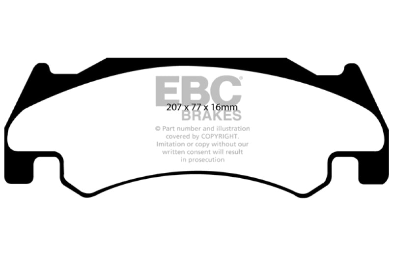 EBC 05-06 Dodge Ram SRT-10 8.3 Greenstuff Front Brake Pads