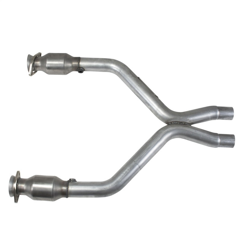 BBK 11-14 Mustang 3.7 V6 Short Mid X Pipe With Catalytic Converters 2-