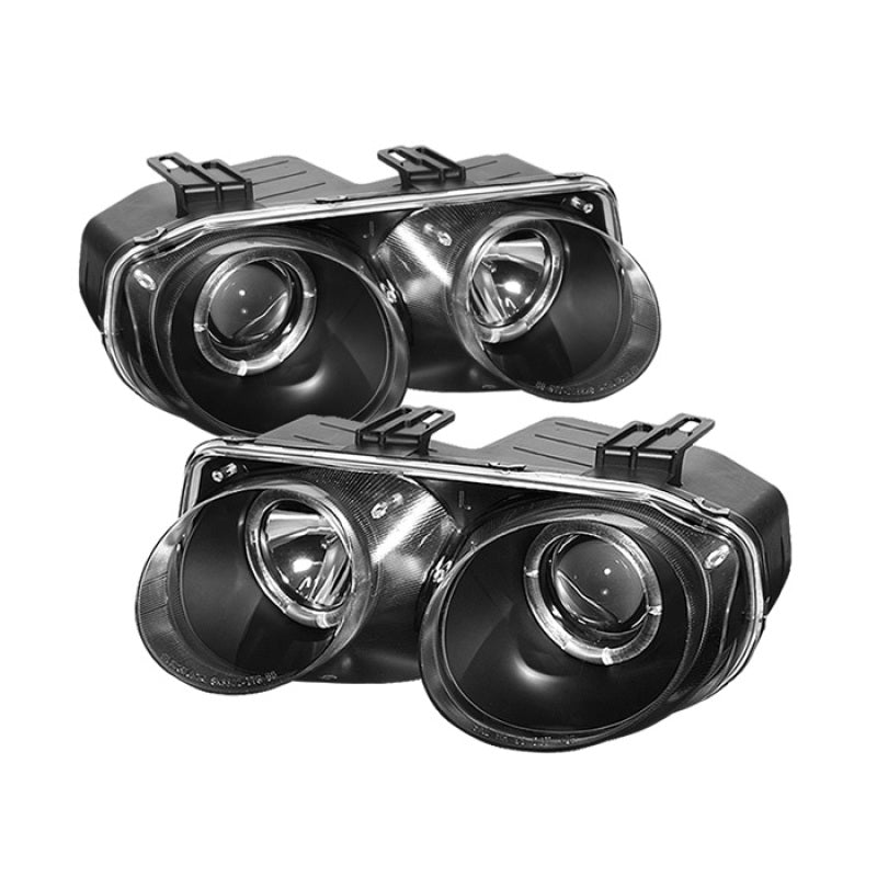 Spyder Acura Integra 98-01 Projector Headlights LED Halo -Black High H