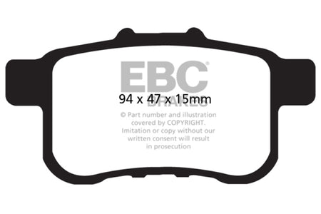EBC 09-14 Acura TSX 2.4 Yellowstuff Rear Brake Pads