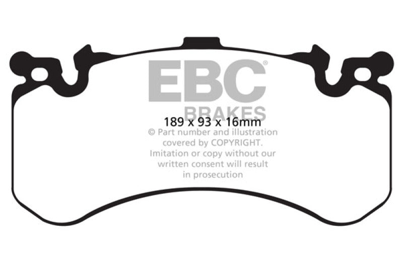 EBC 11+ Audi A8 Quattro 6.3 (Cast Iron Rotors) Yellowstuff Front Brake