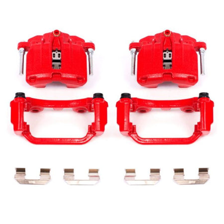 Power Stop 00-03 Cadillac DeVille Rear Red Calipers w/Brackets - Pair