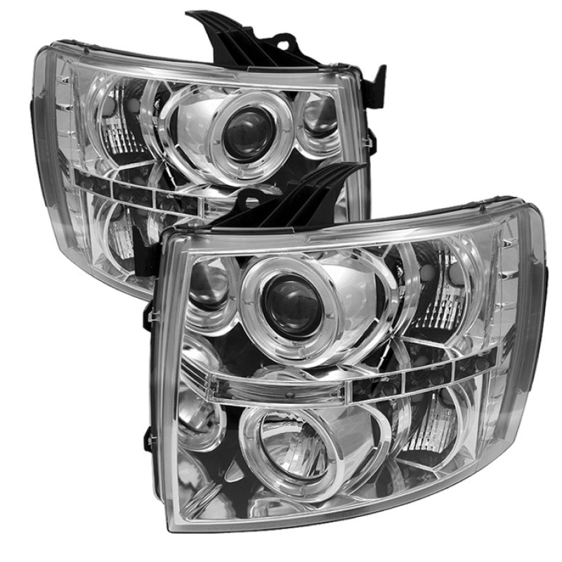 Spyder Chevy Silverado 1500 07-13 Projector Headlights LED Halo LED Ch