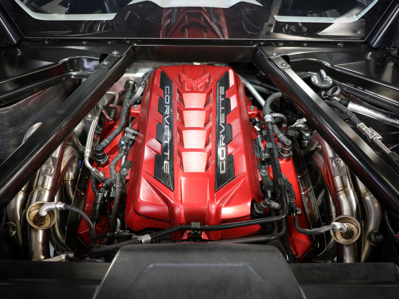 aFe Twisted 304SS Header 2020 Chevy Corvette (C8) 6.2L V8 - Titanium C