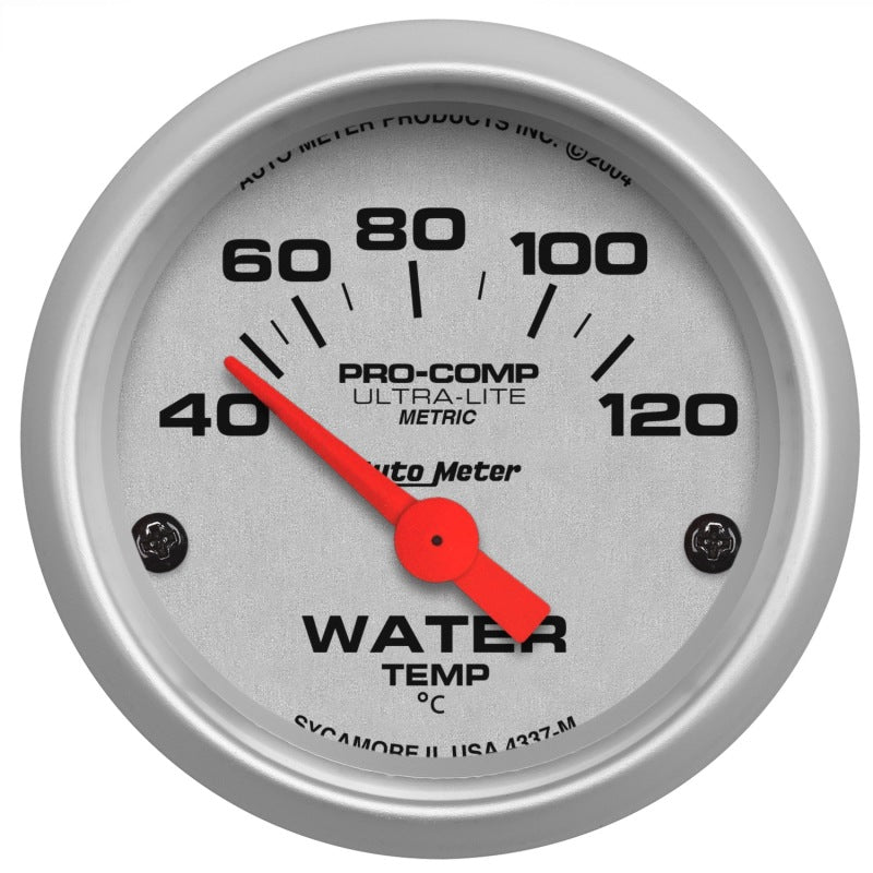 Autometer Ultra-Lite 52mm 40-120 Deg C Short Sweep Electronic Water Te