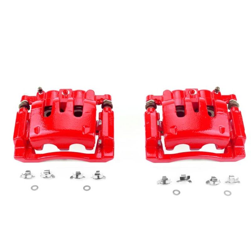 Power Stop 08-12 Ford F-250 Super Duty Rear Red Calipers w/Brackets - 