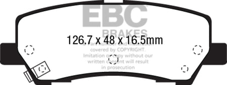 EBC 15+ Ford Mustang 2.3 Turbo Yellowstuff Rear Brake Pads