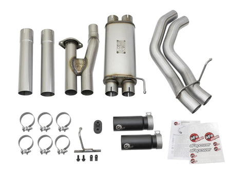 aFe POWER Rebel Series 3in 409 SS Cat Back Exhaust w/ Black Tips 17 Fo