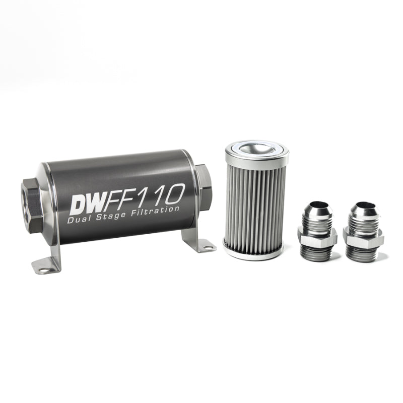 DeatschWerks Stainless Steel 10AN 10 Micron Universal Inline Fuel Filt