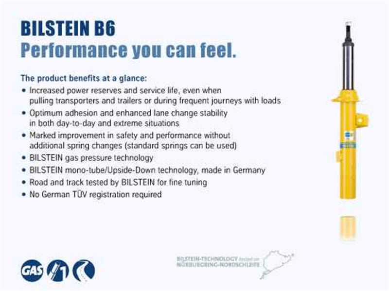 Bilstein B6 (HD) 2015 Audi A3 Quattro/ VW GTI S Rear 36mm Monotube Sho