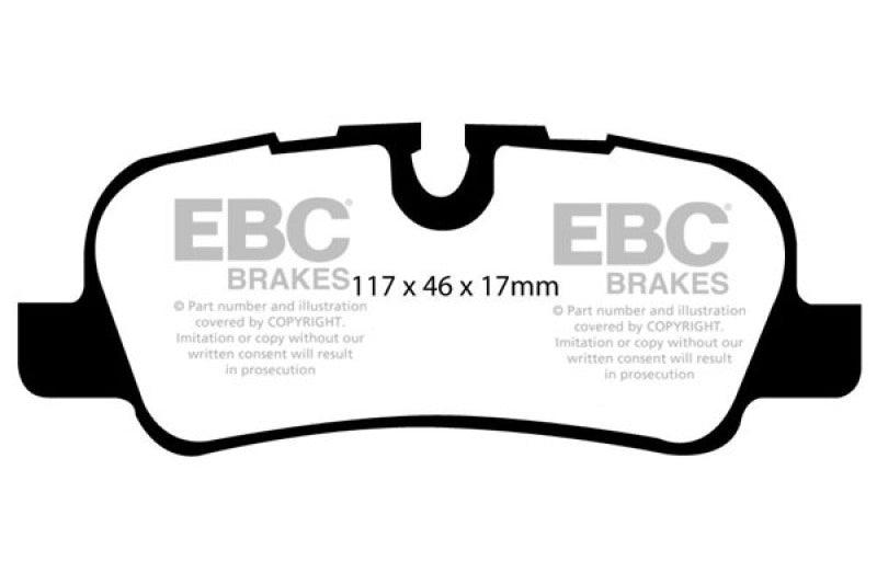 EBC 05-10 Land Rover LR3 4.4 Yellowstuff Rear Brake Pads