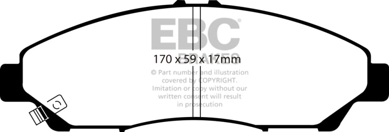 EBC 07-13 Acura MDX 3.7 Yellowstuff Front Brake Pads