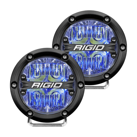 Rigid Industries 360-Series 4in LED Off-Road Drive Beam - Blue Backlig - Rigid Industries
