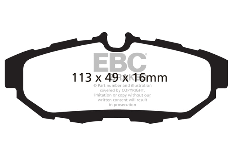 EBC 10-14 Ford Mustang 3.7 Yellowstuff Rear Brake Pads
