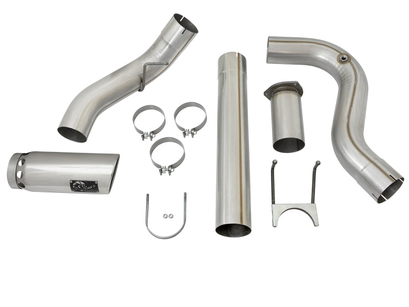 aFe LARGE BORE HD 5in 409-SS DPF-Back Exhaust w/Polished Tip 2017 Ford
