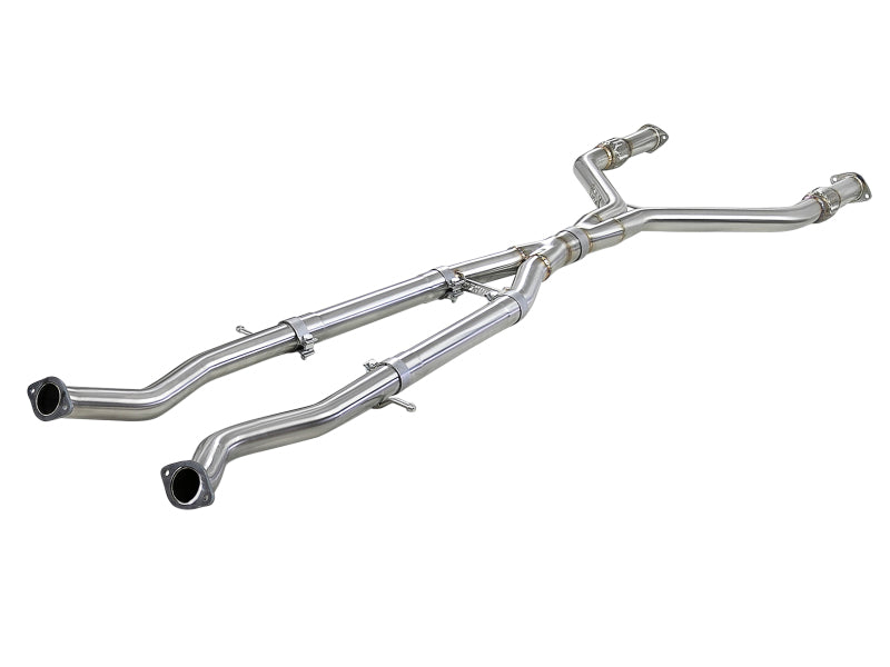 aFe Takeda 2.5in to 3in 304 SS Y-Pipe Exhaust System 16-18 Infiniti Q5