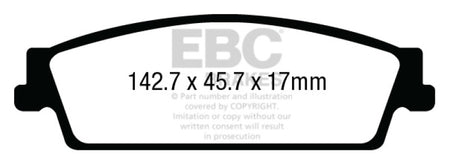 EBC 15+ Cadillac Escalade 6.2 2WD Yellowstuff Rear Brake Pads