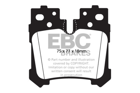 EBC 07+ Lexus LS460 4.6 Yellowstuff Rear Brake Pads