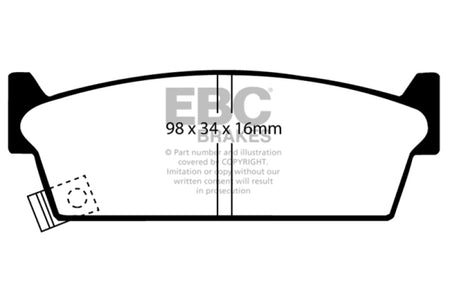 EBC 90-93 Infiniti M30 3.0 Yellowstuff Rear Brake Pads