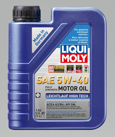 LIQUI MOLY 1L Leichtlauf (Low Friction) High Tech Motor Oil 5W40