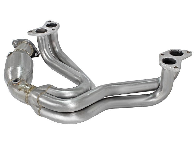 aFe 12-17 Toyota 86 / FRS / BRZ Twisted Steel 304 Stainless Steel Long Tube Header w/ Cat
