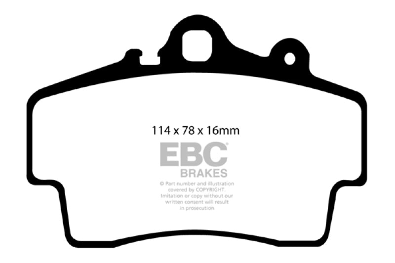 EBC 97-99 Porsche Boxster (Cast Iron Rotors only) 2.5 Yellowstuff Fron
