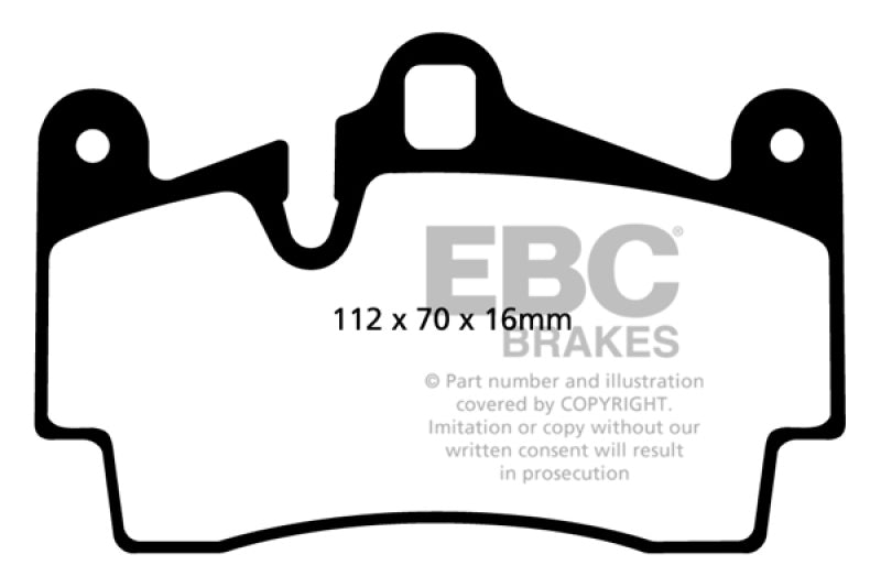 EBC 04-07 Porsche Cayenne 3.2 Redstuff Rear Brake Pads
