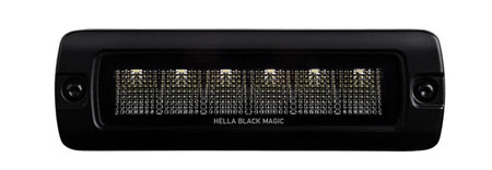 Hella Universal Black Magic 6 L.E.D. Flush Mount Mini Light Bar - Floo