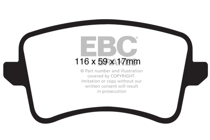 EBC 09-11 Audi A4 2.0 Turbo Yellowstuff Rear Brake Pads