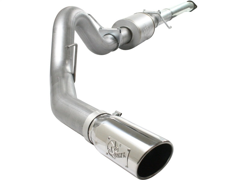 aFe Atlas Exhaust 4in Aluminized Cat-Back w/ 304 SS Polished Tip 11-13