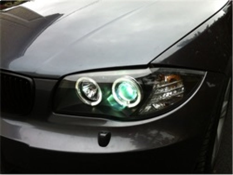 Spyder BMW E87 1-Series 08-11 Projector Headlights LED Halo Black High