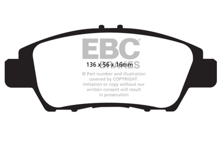 EBC 10+ Honda CR-Z 1.5 Hybrid Greenstuff Front Brake Pads