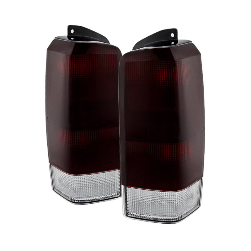 Xtune Jeep Cherokee 1997-2001 OEM Style Tail Lights Red Smoked ALT-JH-