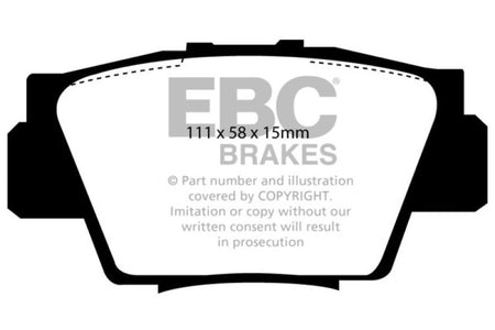 EBC 91-96 Acura NSX 3.0 Yellowstuff Rear Brake Pads