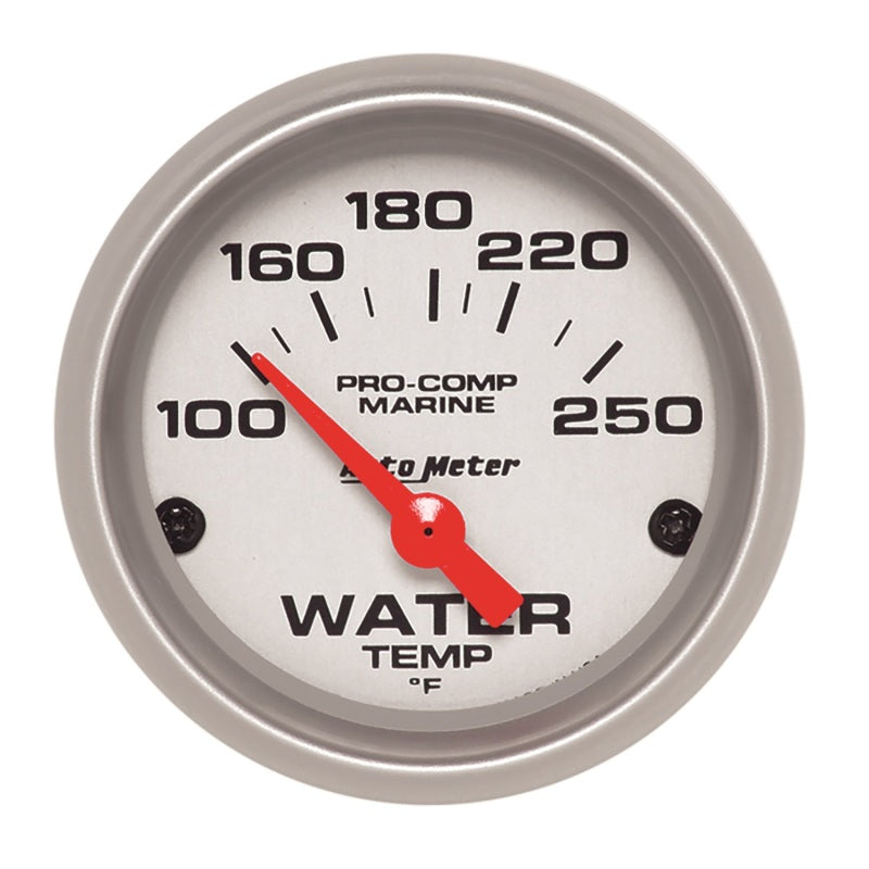 Autometer Water Temp Gauge 2 1/6in 100-200 Degree F Electric Marine Si