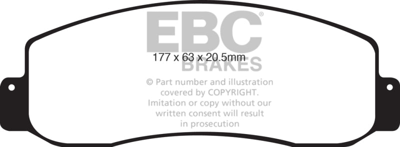 EBC 05-07 Ford F250 (inc Super Duty) 5.4 (2WD) Greenstuff Front Brake 