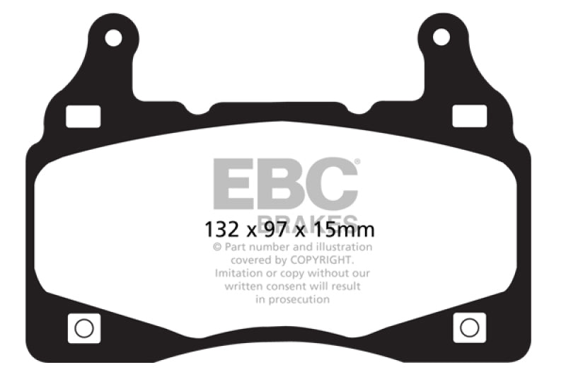 EBC 11-15 Chevrolet Camaro (5th Gen) 6.2 Redstuff Front Brake Pads