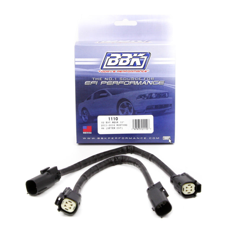 BBK 11-14 Mustang V6 GT Rear O2 Sensor Wire Harness Extensions 12 (pai