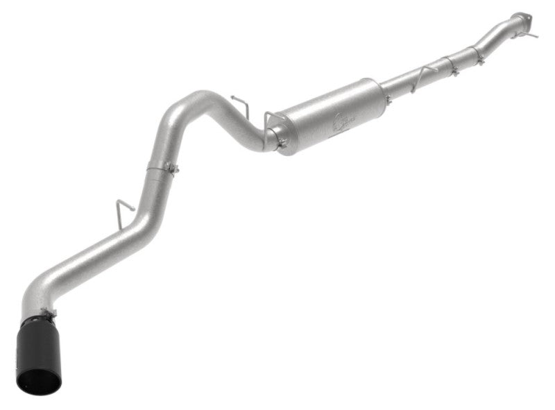 aFe Large Bore-HD 3in 409SS DPF-Back Exhaust System w/ Polished Tip RA