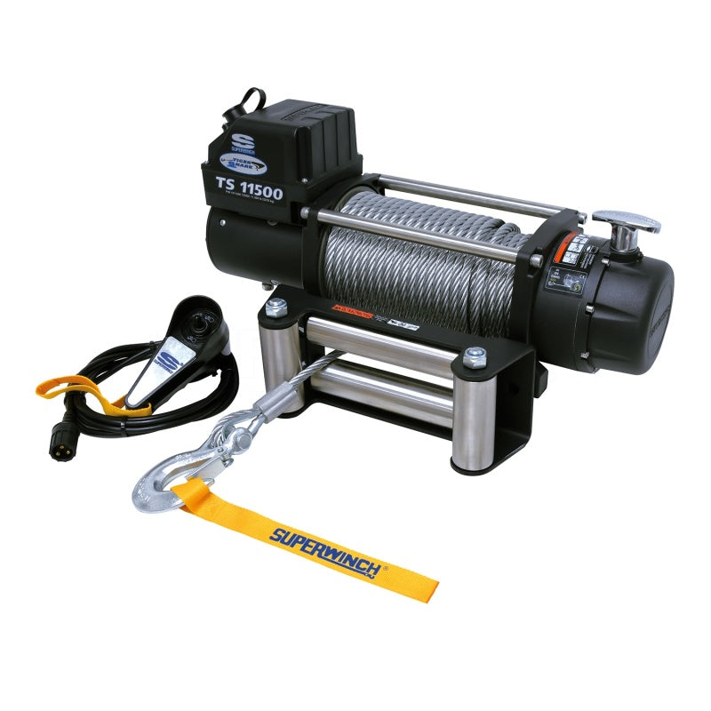 Superwinch 11500 LBS 12V DC 3/8in x 84ft Steel Rope Tiger Shark 11500 