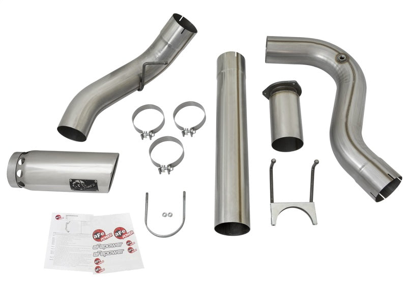 aFe LARGE BORE HD 5in 409-SS DPF-Back Exhaust w/Polished Tip 2017 Ford